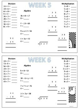 MATH MENTALS REVISION SHEETS: GRADE 6/7/8 - Aust. Curriculum Aligned ...