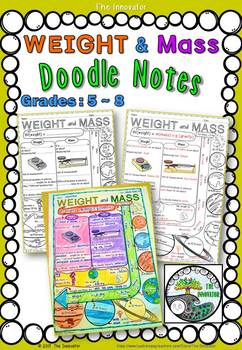Preview of WEIGHT and MASS - “Doodle Notes”