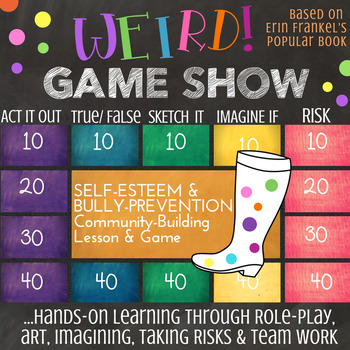 Preview of WEIRD! by Frankel: School Counseling Lesson on Empathy, Bullying & Self-Esteem