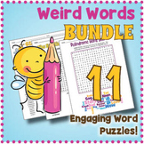 WEIRD WORDS BUNDLE - 11 Crossword & Word Search Puzzle Wor