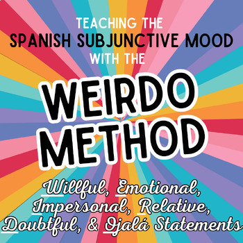 Preview of WEIRDO Spanish Subjunctive: Practices, Guides, Homeworks, Quizzes, Writing