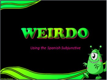 Preview of WEIRDO Verbs - Understanding the Spanish Subjunctive