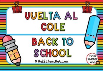 Bienvenidos Vuelta Al Cole Welcome Back To School In Spanish Back