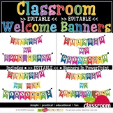 WELCOME TO OUR CLASSROOM EDITABLE BANNERS - RAINBOW BRIGHT