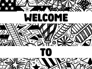 Preview of WELCOME TO TENTH GRADE! Fourth Of July Bulletin Board Decor Kit