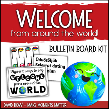Preview of WELCOME from around the World - Bulletin Board Kit or Door Decor