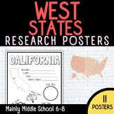 WEST STATES Research Poster Set (11 states)