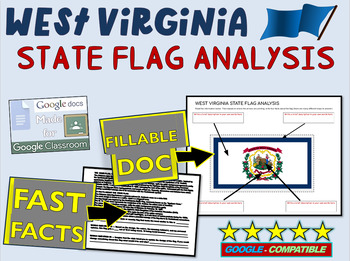 Preview of WEST VIRGINIA State Flag Analysis: fillable boxes, analysis, fast facts