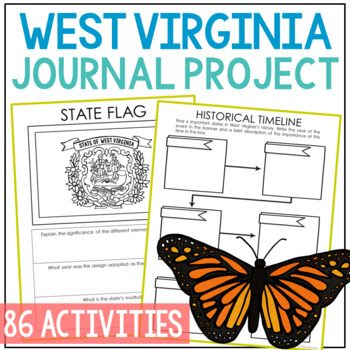 Preview of WEST VIRGINIA State History Research Project | Social Studies Activity Worksheet