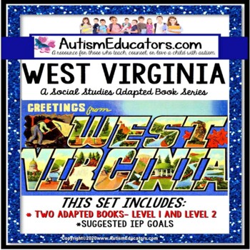 Preview of WEST VIRGINIA State Symbols ADAPTED BOOK for Special Education and Autism