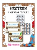 WESTERN COWBOY Themed Calendar Display Set