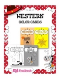 WESTERN COWBOY Themed Color Cards Posters