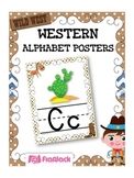 WESTERN COWBOY Themed Manuscript Alphabet Posters