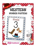 WESTERN COWBOY Themed Number Posters 0 to 20