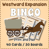 WESTWARD EXPANSION BINGO & Fun Memory Matching Card Activity