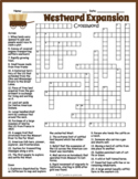 WESTWARD EXPANSION Crossword Puzzle Worksheet Activity - 4