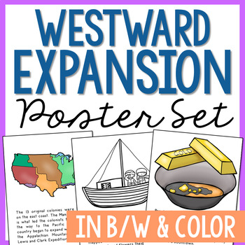 Preview of WESTWARD EXPANSION Posters | Social Studies Bulletin Board | Note Pages Activity