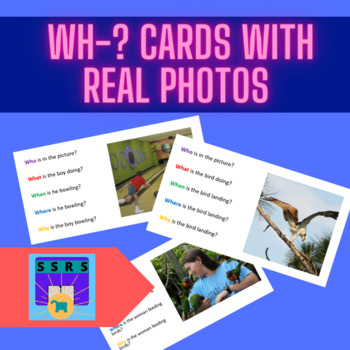 Preview of WH-? Cards with Real Photos