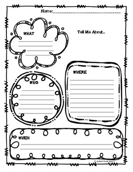 WH Comprehension Graphic Organizers by Stoked About Speech | TpT