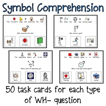 wh questions visual task cards autism and special education tpt