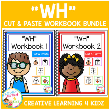 Preview of Cut & Paste WH Workbook Bundle Autism