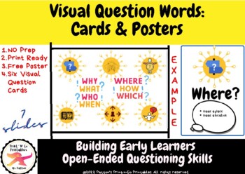Preview of WH Poster and Cards -  Prek to 2nd