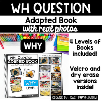 Preview of WH Question Adapted Books WHY | Function of Kitchen Tools