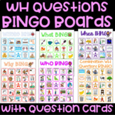 WH Question Bingo! - Who, What, When, Where, Why & Combination