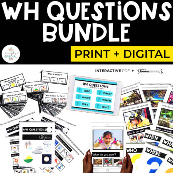 Preview of WH Questions Bundle | Special Education