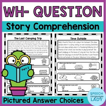 Preview of Listening Comprehension with Pictured Answer Choices for WH Questions