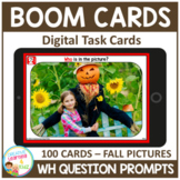 WH Question Prompts - Fall Picture Cards for Language and 