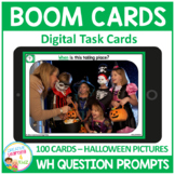 WH Question Prompts - Halloween Picture Cards for Language