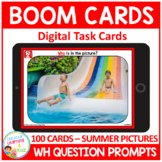 WH Question Prompts - Summer Picture Cards for Language Bo