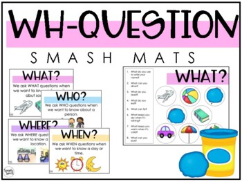 Preview of WH-Question Smash Mats!
