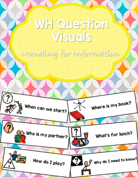 Preview of WH Question Visuals: Manding for Information