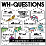 WH Question Word Posters ESL Grammar Bulletin Board Classr