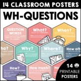 WH Question Word Posters: ESL Grammar Bulletin Board - Neu
