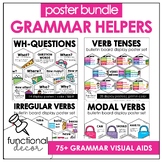 WH Question Word Posters / Verb Tense Posters : ESL Gramma