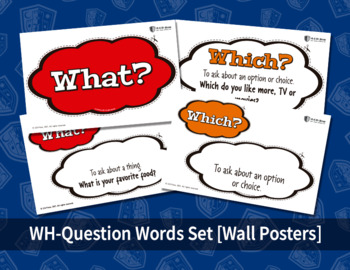 Preview of WH-Question Words Set [Wall Posters]
