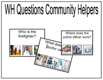 Preview of WH Questions Community Helpers