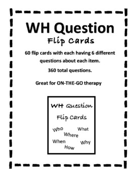 WH Question Flip Cards