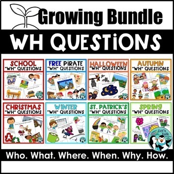 Preview of WH Questions | Year-Round Card BUNDLE