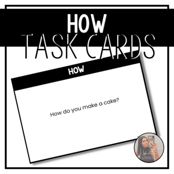 Preview of WH Questions HOW Task Card Speech Therapy