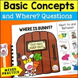 Spring WH Questions Interactive Book for Positional Words 