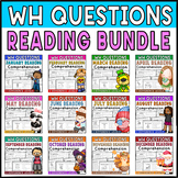 WH Questions Reading Comprehension - Short Stories WH Ques