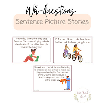 Preview of WH-Questions Sentence Picture Stories for Progress Monitoring