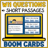 Short Stories WH Questions Comprehension with Pictures & A