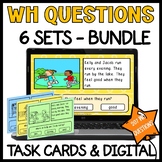 WH Questions Short Passages Task Cards | Reading Picture C