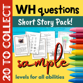 Preview of WH Questions | Short Stories | Comprehension | Reading | Listening | Retell