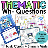 Bundle of Themed WH Question Cards for Speech Therapy